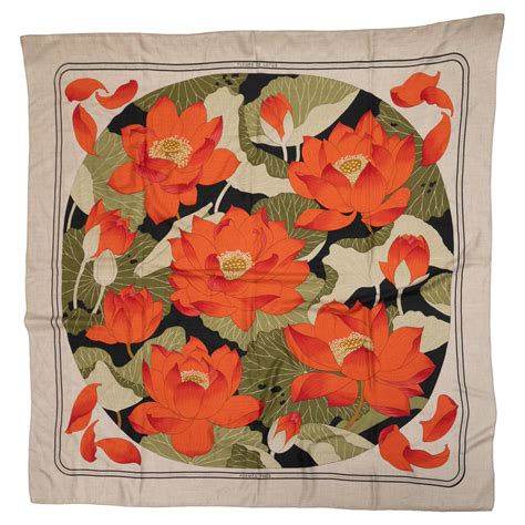 hermes fleur de lotus|Hermes Fleurs De Lotus Scarf for sale .